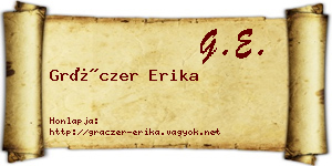 Gráczer Erika névjegykártya